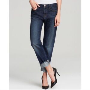 J Brand Aidan Boyfriend Jeans Ringer Wash Dark Blue Size 29